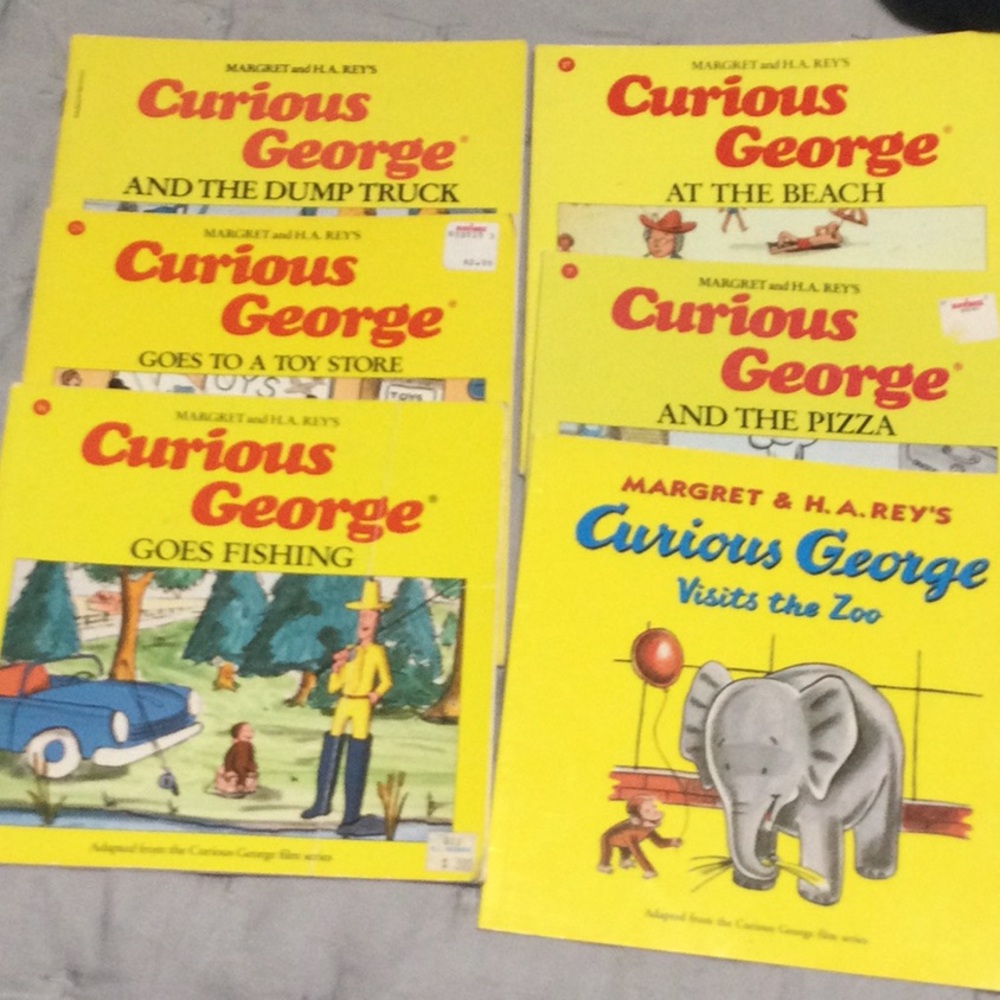 Curios George, set of 6 paperbacks
